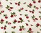 Off-White-Red-Green Polyester Floral Printed Polar Fleece Knit Fabric By the Yard